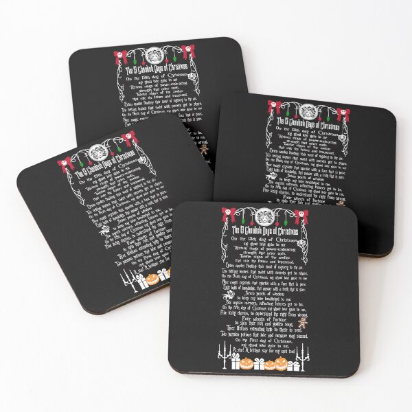 Item preview, The 13 Ghoulish Days of Christmas Black designed and sold by TheCaliGirls.