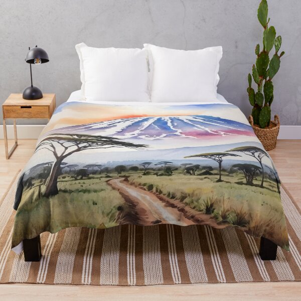 Item preview, Mount Kilimanjaro Watercolor designed and sold by Magnolia Valley Art.