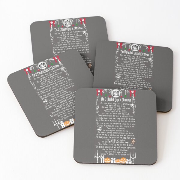 Item preview, The 13 Ghoulish Days of Christmas Dark Grey designed and sold by TheCaliGirls.