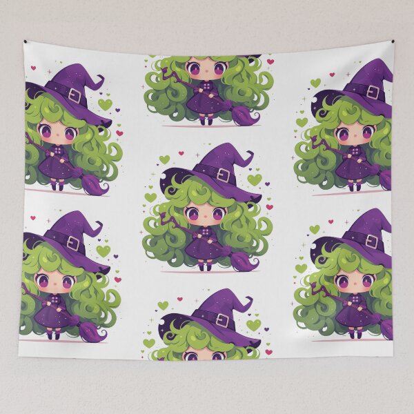 Item preview, Kawaii green witch designed and sold by MendaciousMina.