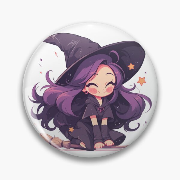 Item preview, Kawaii purple witch designed and sold by MendaciousMina.
