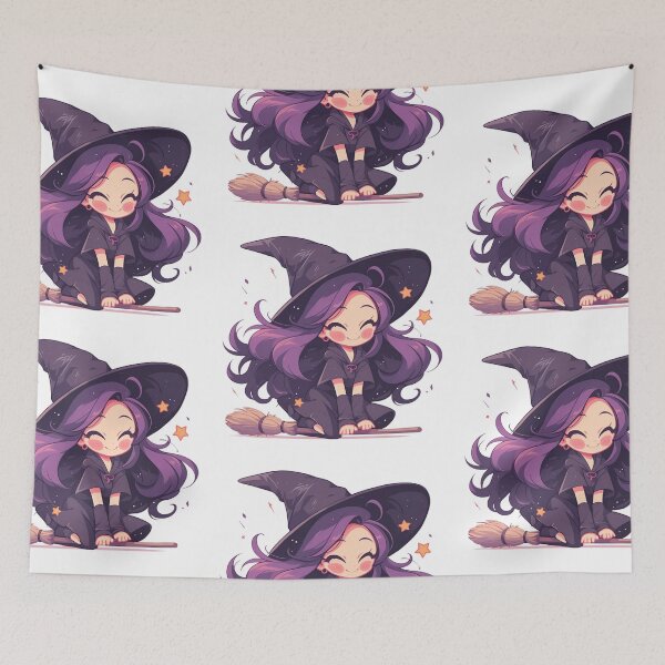 Item preview, Kawaii purple witch designed and sold by MendaciousMina.