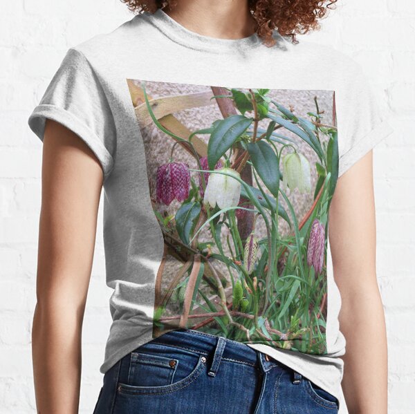 White And Snakes Head Fritillaries Classic T-Shirt