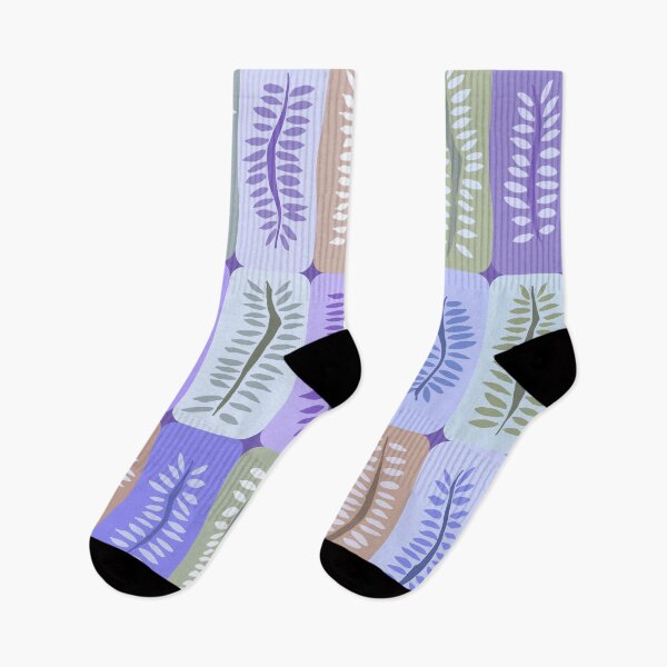 Item preview, Hand Drawn Lavender Dancing Ferns Pattern designed and sold by schorrnuff.