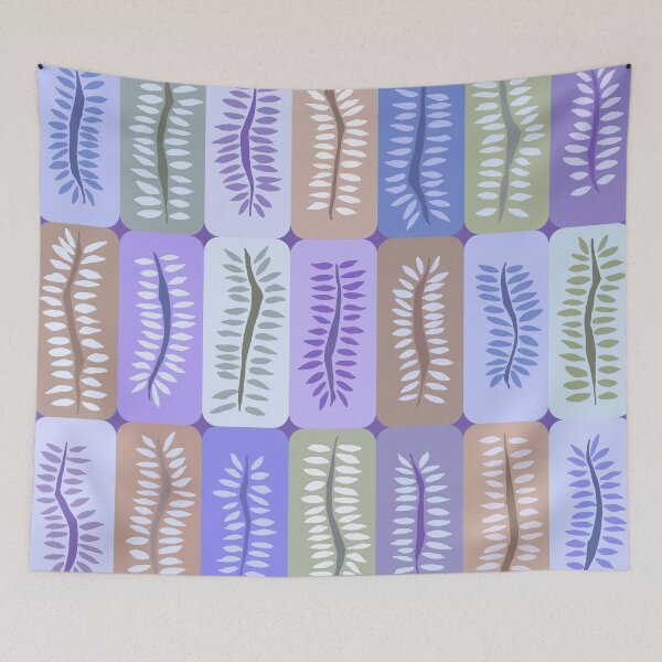 Item preview, Hand Drawn Lavender Dancing Ferns Pattern designed and sold by schorrnuff.