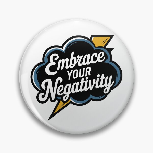 Item preview, Embrace your negativity funny logo with lightning and dark cloud in background designed and sold by clon-dot-net.