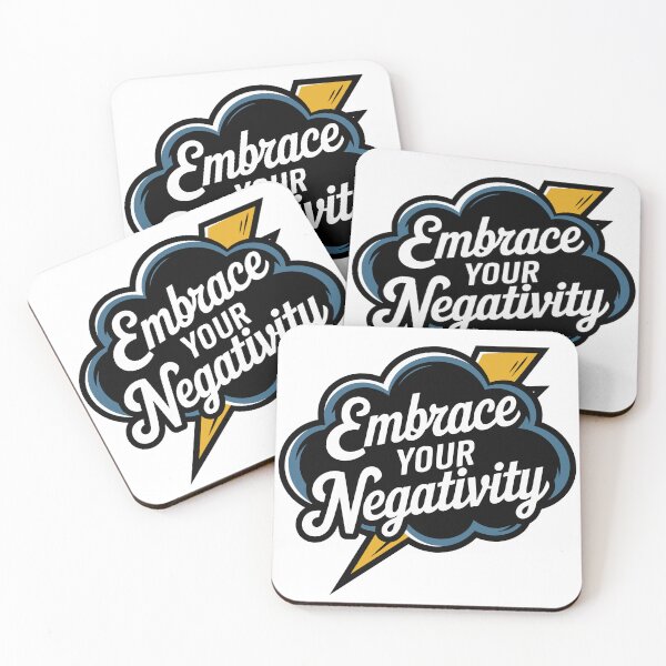 Item preview, Embrace your negativity funny logo with lightning and dark cloud in background designed and sold by clon-dot-net.