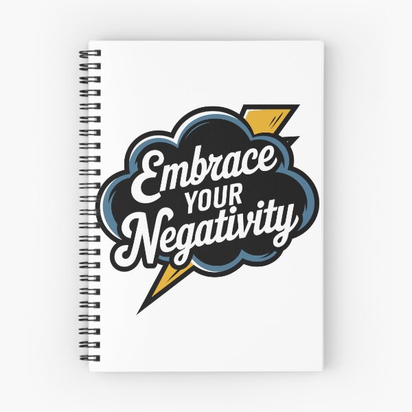 Item preview, Embrace your negativity funny logo with lightning and dark cloud in background designed and sold by clon-dot-net.