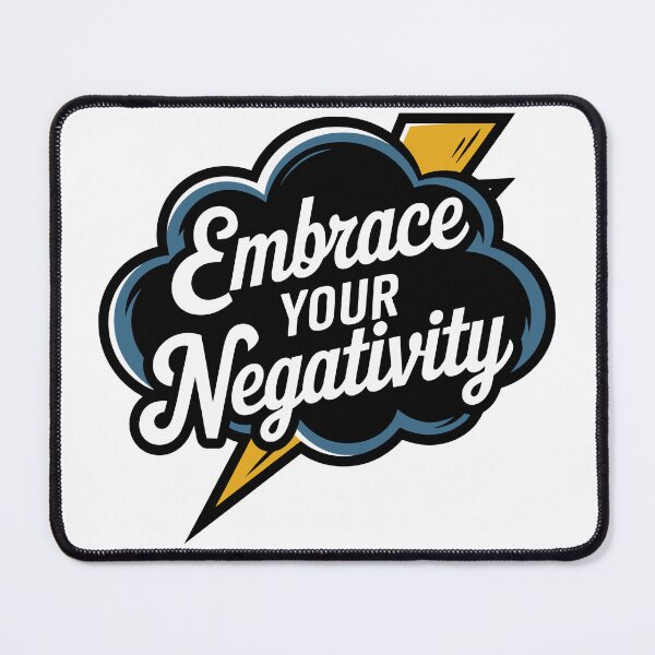 Item preview, Embrace your negativity funny logo with lightning and dark cloud in background designed and sold by clon-dot-net.