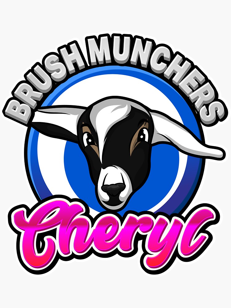 Thumbnail 3 of 3, Sticker, Brush Munchers - Cheryl the Goat designed and sold by BrushMunchers.