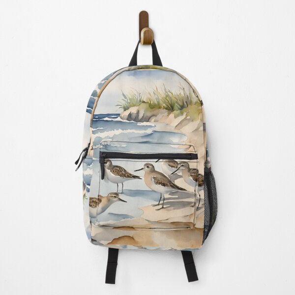 Item preview, Watercolor Beach Scene Sandpipers designed and sold by SeaStarAlex.