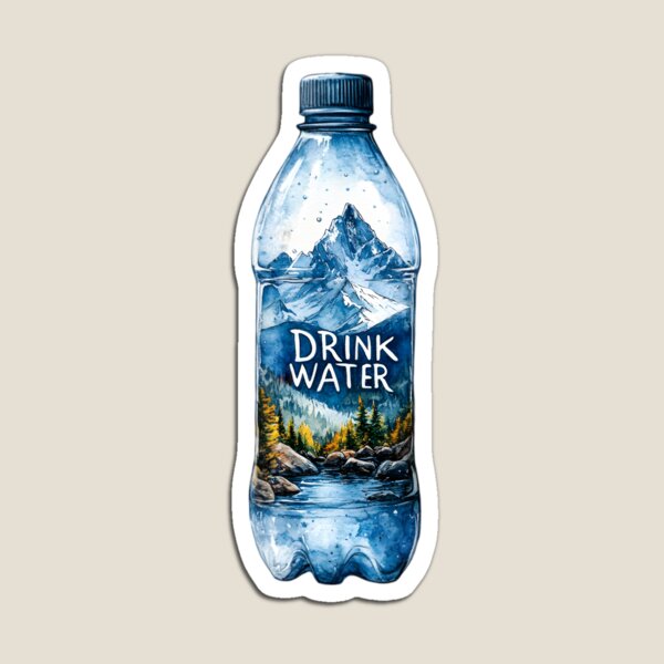 Item preview, DRINK WATER Sticker 01 | Zen Trek Travel STICKER Collection designed and sold by NoveltyVariety.