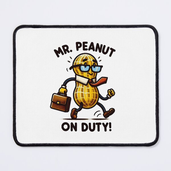 Item preview, Mr. Peanut On Duty! Fun Cartoon Business Character T-shirt designed and sold by HAFIZ-DP.