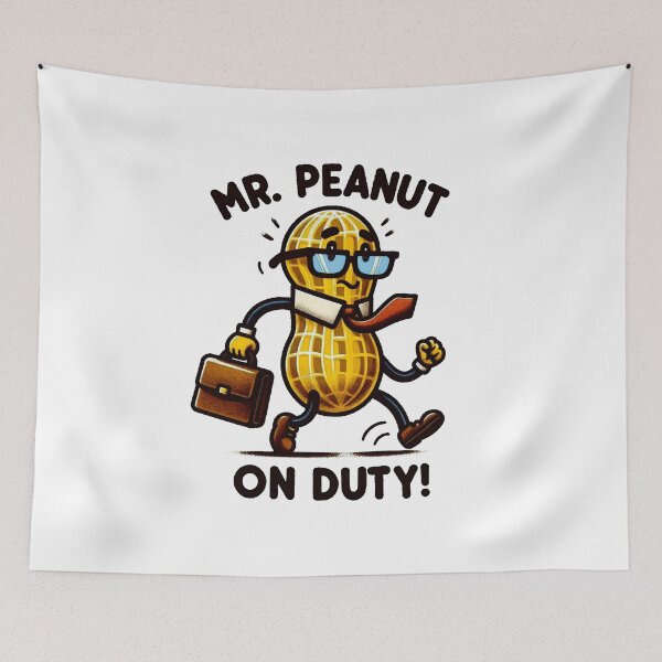 Item preview, Mr. Peanut On Duty! Fun Cartoon Business Character T-shirt designed and sold by HAFIZ-DP.