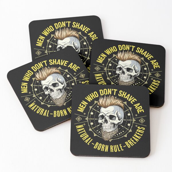Item preview, Skull with Mohawk & Beard, Natural-Born Rule-Breaker  designed and sold by Maria Garcia.
