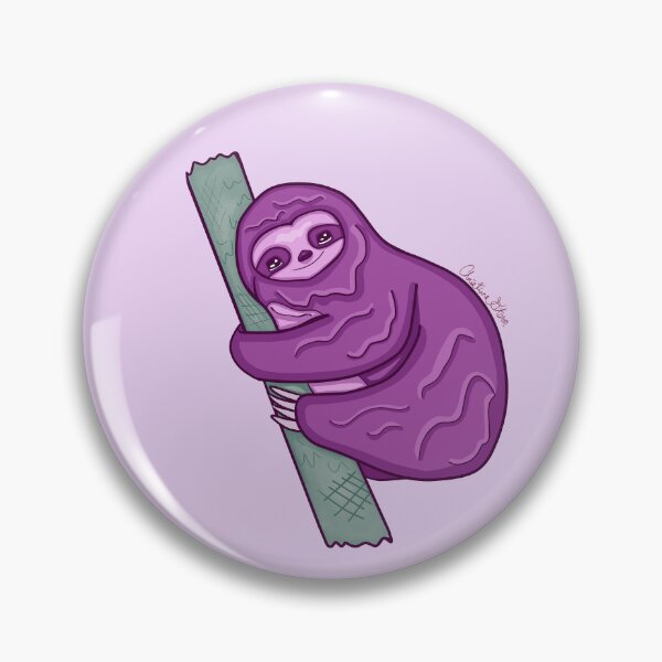 Item preview, Cute Purple Sloth designed and sold by Tres Corda Designs.