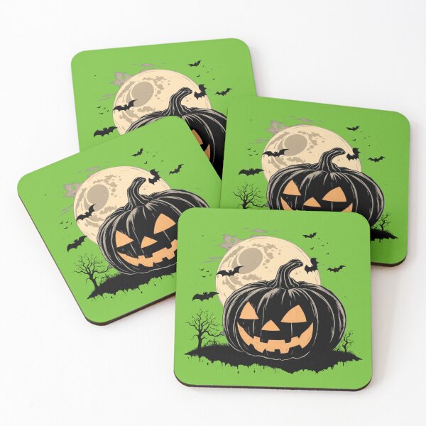 Item preview, Black, White, and Cream Silhouette Pumpkin and Moon – Elegant Halloween Design designed and sold by Claw Prod Co.