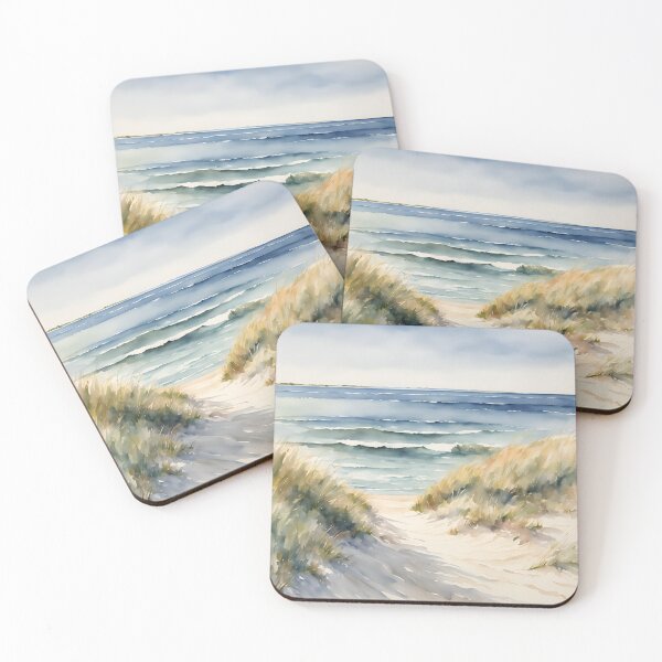 Item preview, Coastal Watercolor Beach Scene Ocean Waterscape designed and sold by SeaStarAlex.