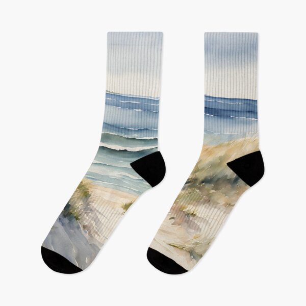 Item preview, Coastal Watercolor Beach Scene Ocean Waterscape designed and sold by SeaStarAlex.