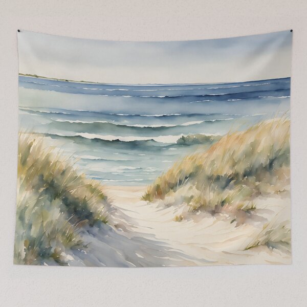 Item preview, Coastal Watercolor Beach Scene Ocean Waterscape designed and sold by SeaStarAlex.