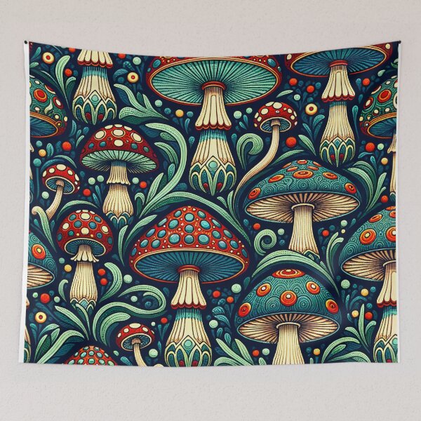 Item preview, Mushroom Toadstool Wallpaper Dress designed and sold by Travelcases.