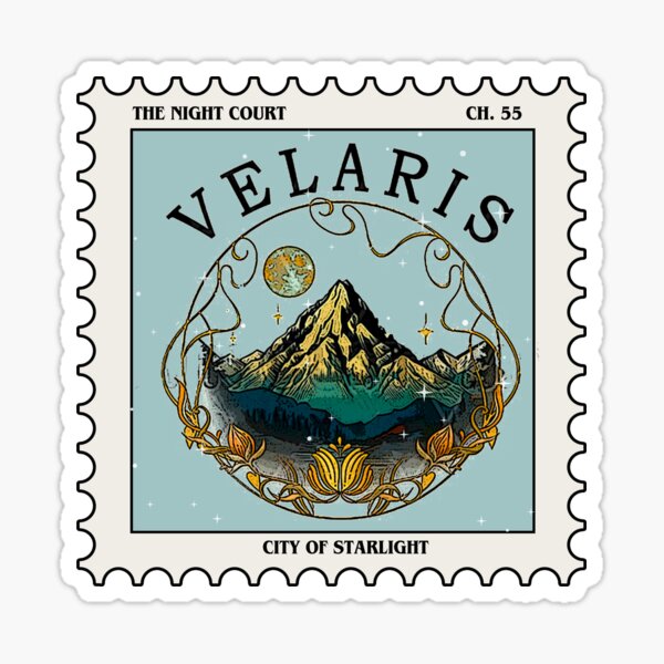 Item preview, Velaris City of Starlight Night Court Stamp Sticker ACOTAR Stickers designed and sold by pinespice.