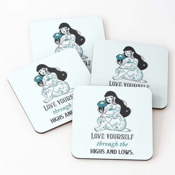 Item preview, Love yourself through the highs and lows. #MentalHealth #SelfLove #BreakTheStigma designed and sold by Anna Halasek.