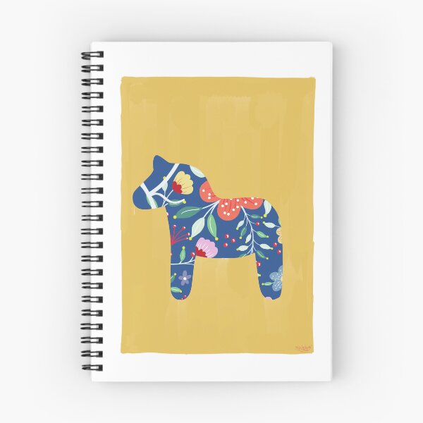 Item preview, Colorful Dala Horse (Blue) designed and sold by Natasha May Design.