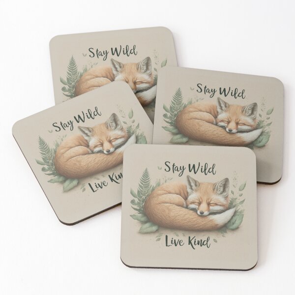 Item preview, Cozy Fox: Stay Wild, Live Kind designed and sold by Raha-Art .