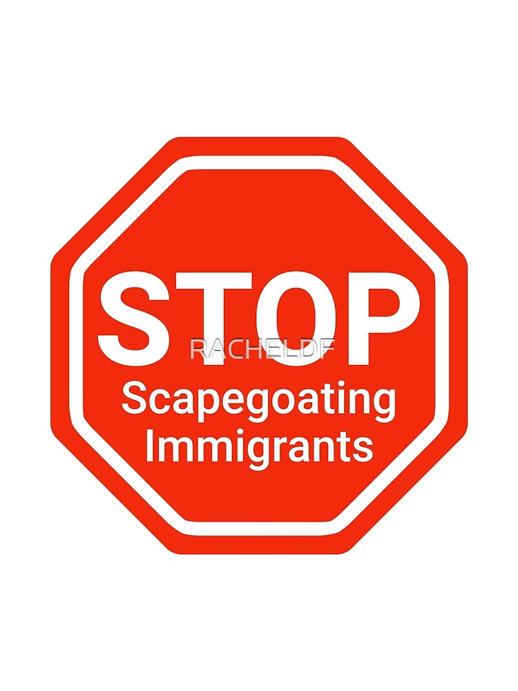 Thumbnail 3 of 3, Scarf, Stop scapegoating immigrants designed and sold by RACHELDF.