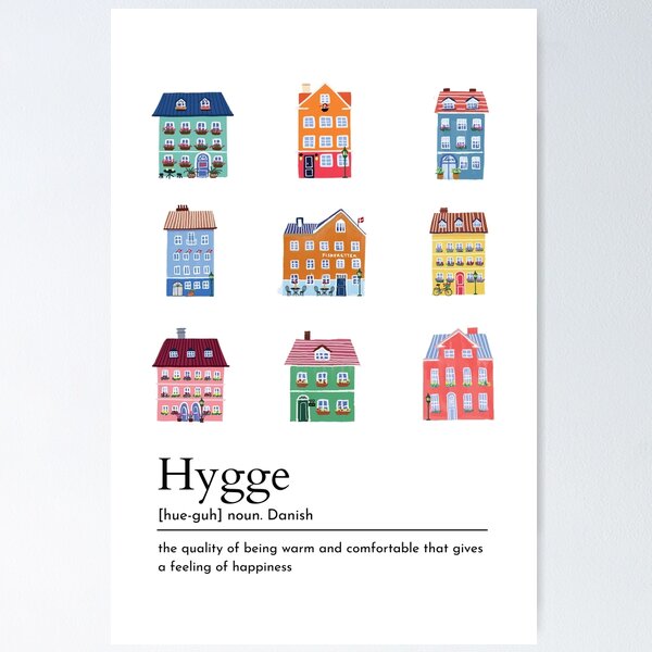 Artikel-Vorschau von Farbenfrohe skandinavische dänische schwedische Häuser Hygge gemütliches Leben Design, designt und verkauft von Natasha May Design.