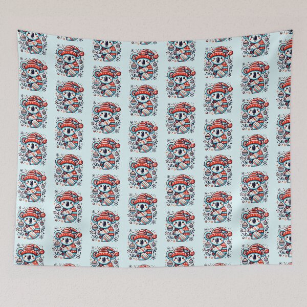 Item preview, Festive Christmas Koala in Cozy Winter Sweater designed and sold by CritterManiaUK.