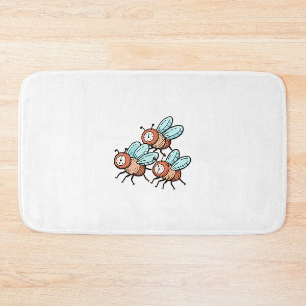 Item preview, cute hairy fruit flies all carrying clocks designed and sold by sungat003.