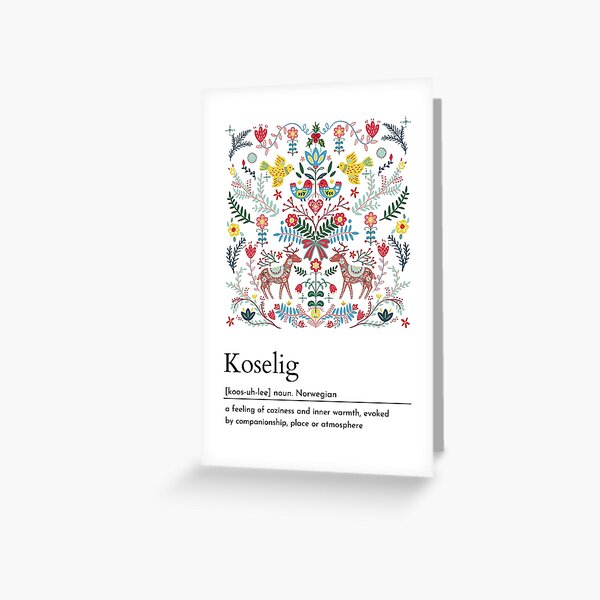 Item preview, CHALLENGE WINNER Cozy Whimsical Scandinavian Holiday Design with Woodland Animals - Koselig designed and sold by Natasha May Design.