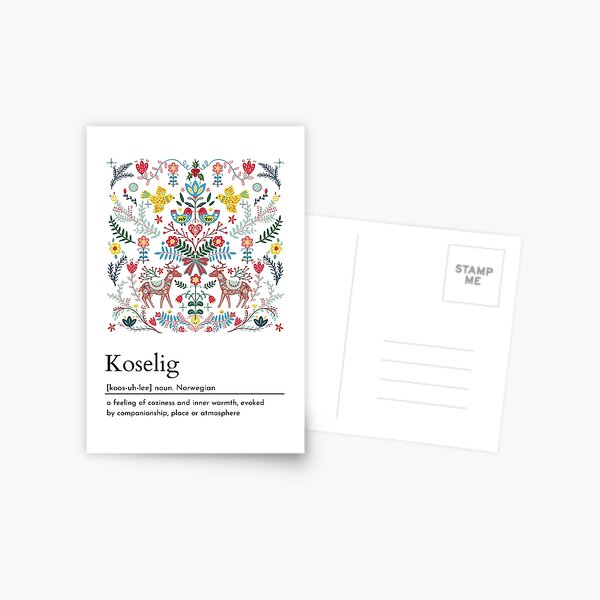Item preview, CHALLENGE WINNER Cozy Whimsical Scandinavian Holiday Design with Woodland Animals - Koselig designed and sold by Natasha May Design.