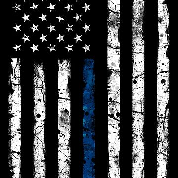 Artwork thumbnail, Blue Line (White) V2 Vertical by zingarostudios