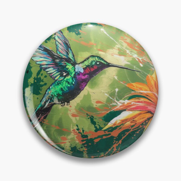 Item preview, Whispers of the Hummingbird and its green glow designed and sold by Pintarrajearte.