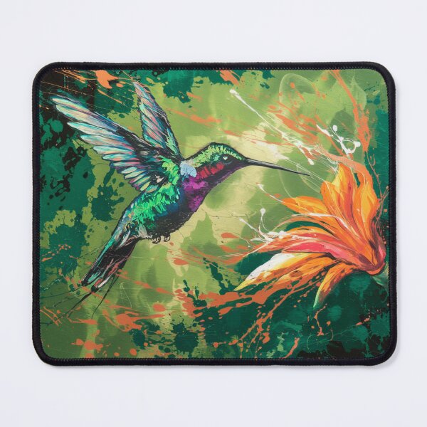 Item preview, Whispers of the Hummingbird and its green glow designed and sold by Pintarrajearte.