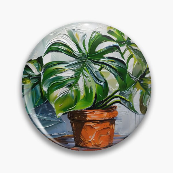 Item preview, Monstera Deliciosa Variegata Plant Oil Digital Painting designed and sold by PurrGreen.