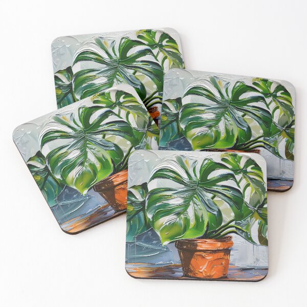 Item preview, Monstera Deliciosa Variegata Plant Oil Digital Painting designed and sold by PurrGreen.