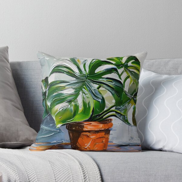 Item preview, Monstera Deliciosa Variegata Plant Oil Digital Painting designed and sold by PurrGreen.