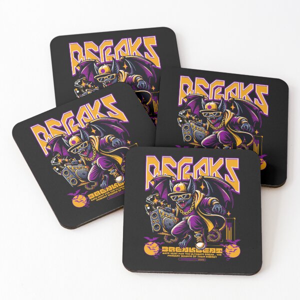 Item preview, BREAKBEAT - Bat Breaks (Black)  designed and sold by Discothreadz.