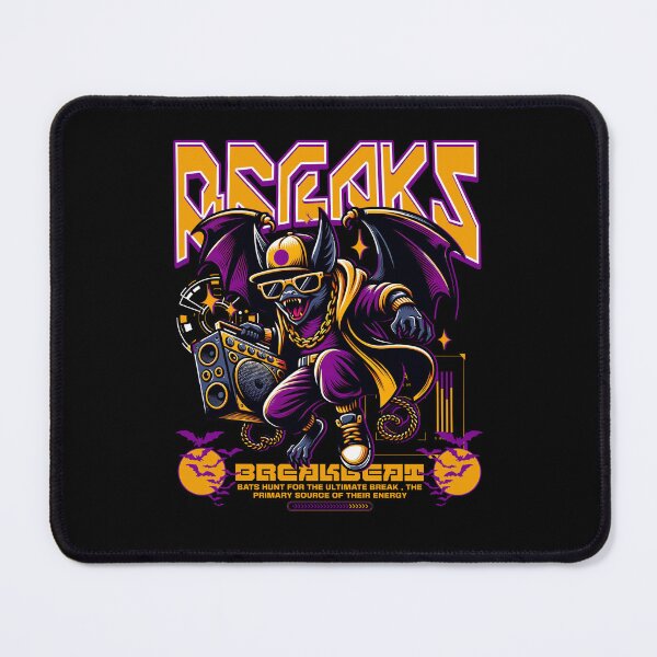 Item preview, BREAKBEAT - Bat Breaks (Black)  designed and sold by Discothreadz.