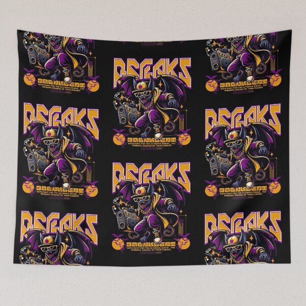 Item preview, BREAKBEAT - Bat Breaks (Black)  designed and sold by Discothreadz.