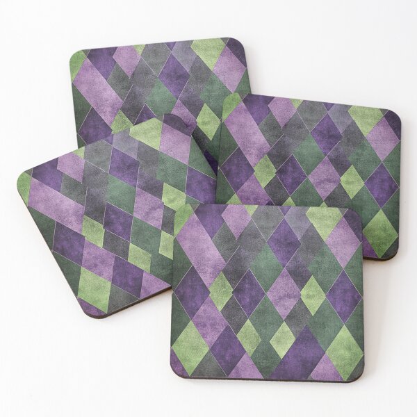 Item preview, Purple and green argyle pattern designed and sold by liana campbell.