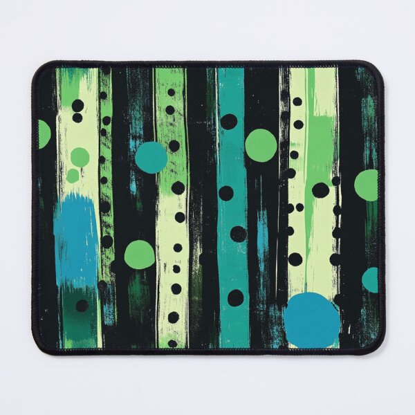 Item preview, Green and blue stripes and dots pattern designed and sold by liana campbell.