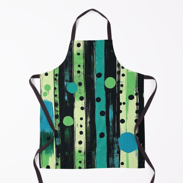 Item preview, Green and blue stripes and dots pattern designed and sold by liana campbell.