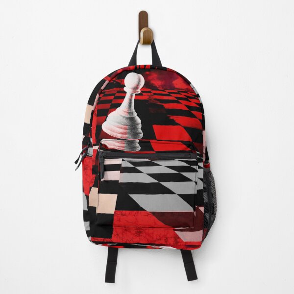 Item preview, Surreal Pawn Chess Piece white black and red stripes batik crack vintage designed and sold by AuroraXGreen.