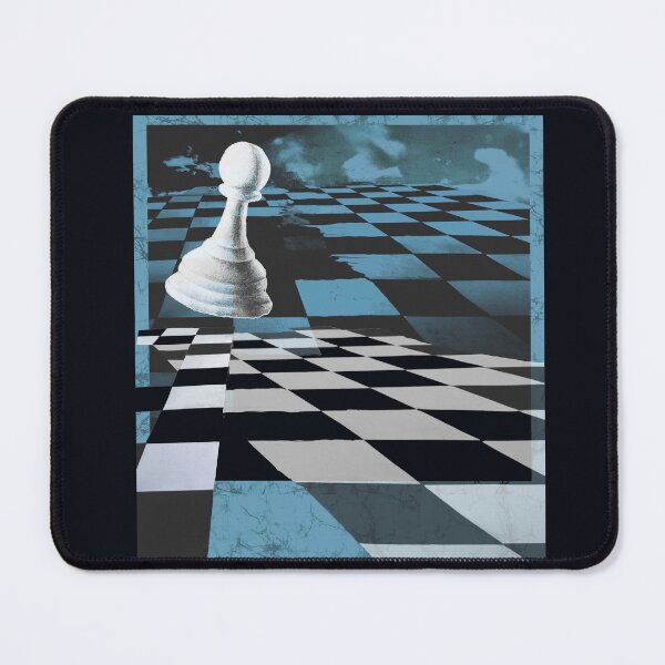 Item preview, Surreal Op Art Blue Pawn Chess Piece batik crack vintage Chess board designed and sold by AuroraXGreen.