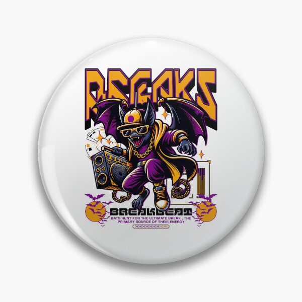 Item preview, BREAKBEAT  - Bat Breaks (Black)  designed and sold by Discothreadz.